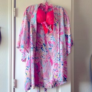 Lilly Pulitzer kimono style Robe